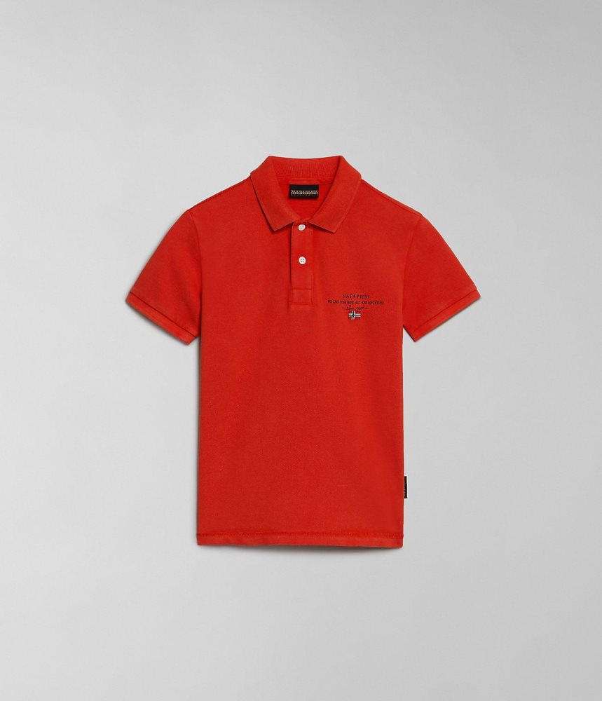 Napapijri Elbas Short Sleeve Polo Shirt (4-16 YEARS) Dječje Polo Majice Narančaste | EDSJ-92674