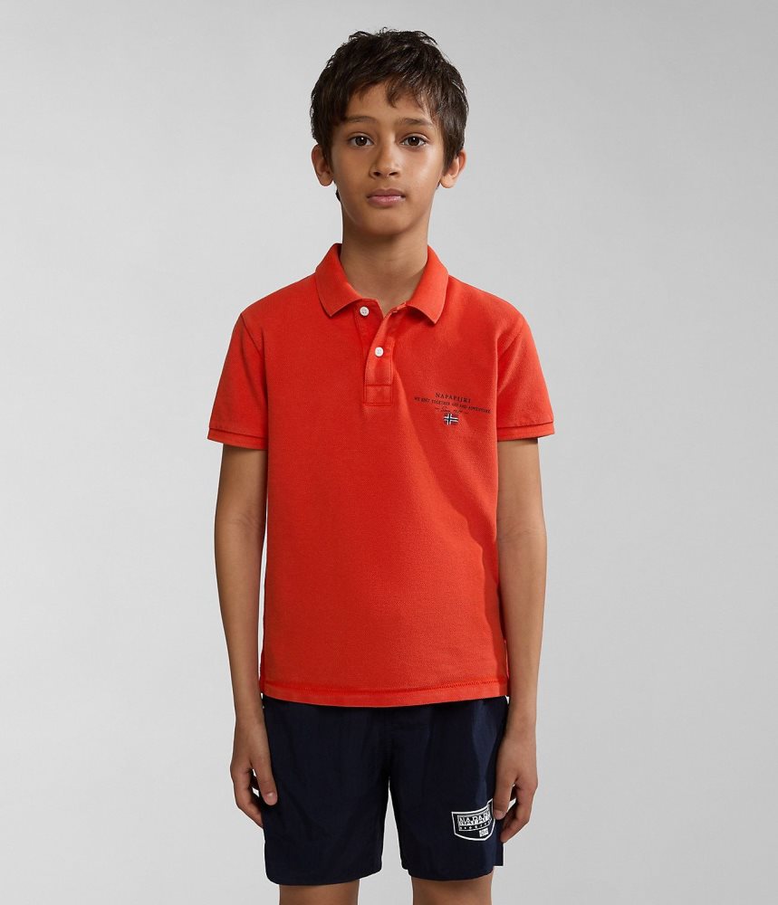 Napapijri Elbas Short Sleeve Polo Shirt (4-16 YEARS) Dječje Polo Majice Narančaste | EDSJ-92674