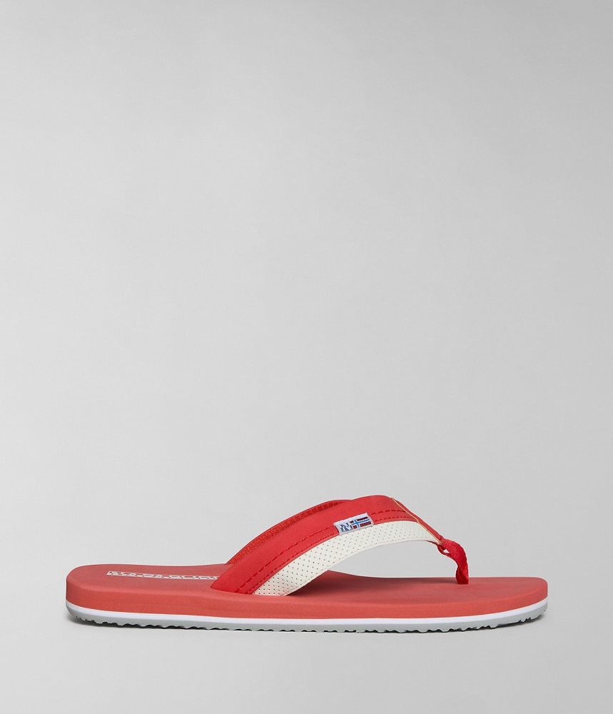 Napapijri Elm Flip-Flops Muške Natikače Crvene | GMIQ-76901