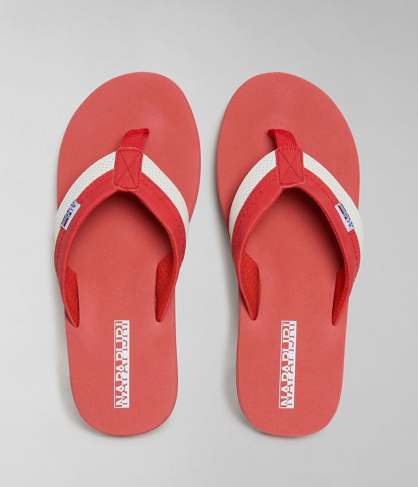 Napapijri Elm Flip-Flops Muške Natikače Crvene | GMIQ-76901