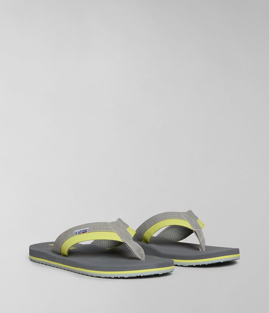 Napapijri Elm Flip-Flops Muške Natikače Sive | QFUS-25876