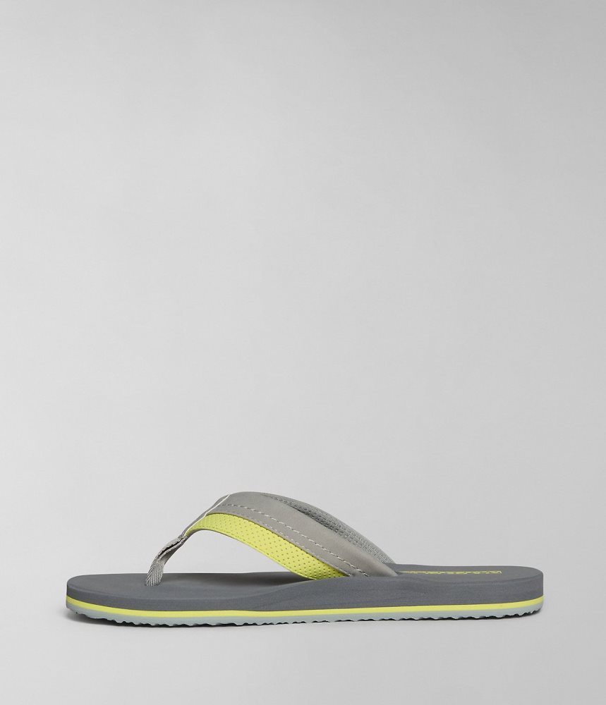 Napapijri Elm Flip-Flops Muške Natikače Sive | QFUS-25876