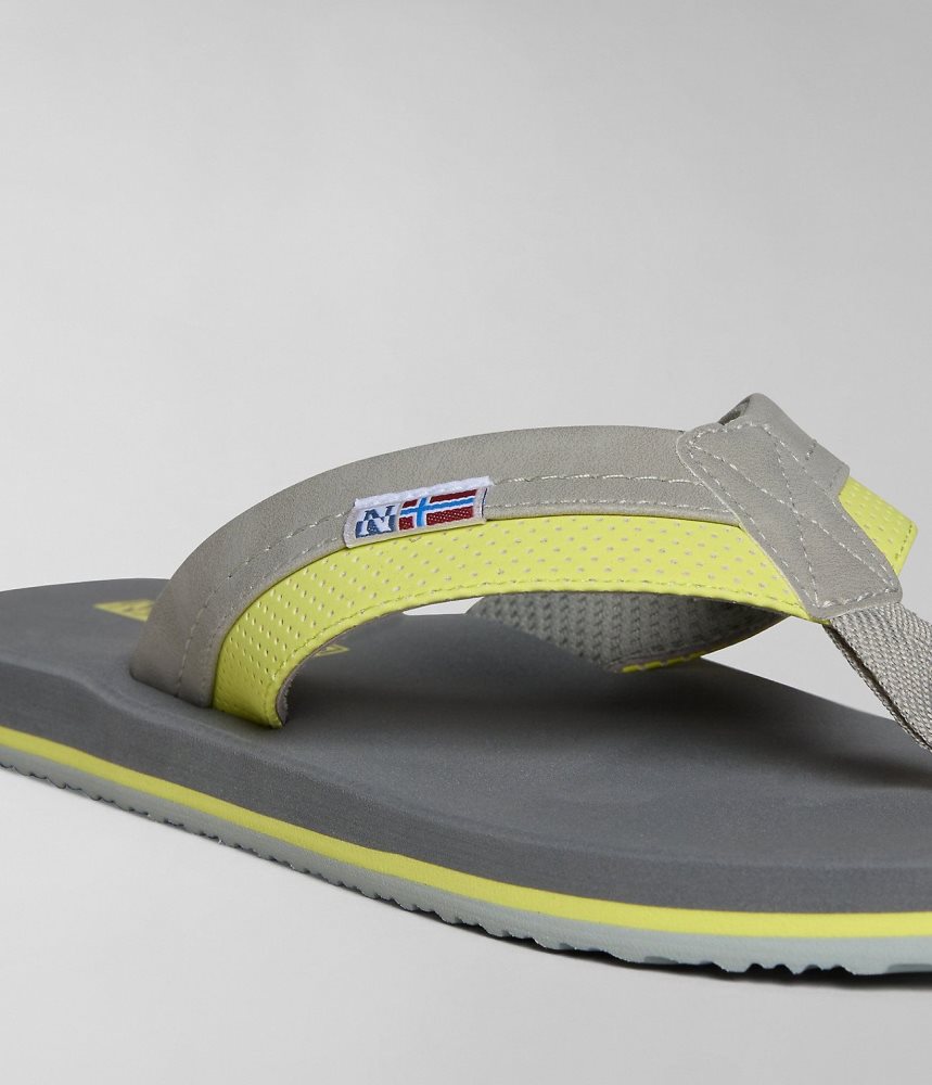 Napapijri Elm Flip-Flops Muške Natikače Sive | QFUS-25876