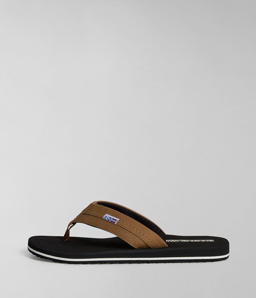 Napapijri Elm Flip-Flops Muške Natikače Smeđe | KFZT-01452