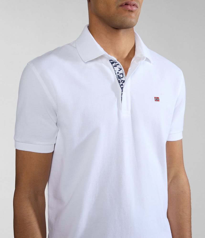 Napapijri Eolanos Short Sleeve Polo Shirt Muške Polo Majice Bijele | RDVO-05942