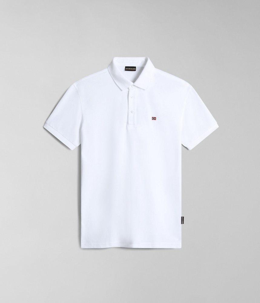 Napapijri Eolanos Short Sleeve Polo Shirt Muške Polo Majice Bijele | RDVO-05942