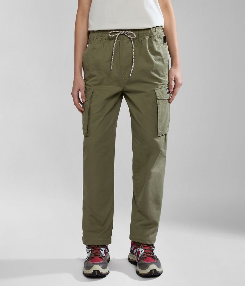 Napapijri Faber Cargo Trousers Ženske Cargo Hlače Zelene | MTXW-79186