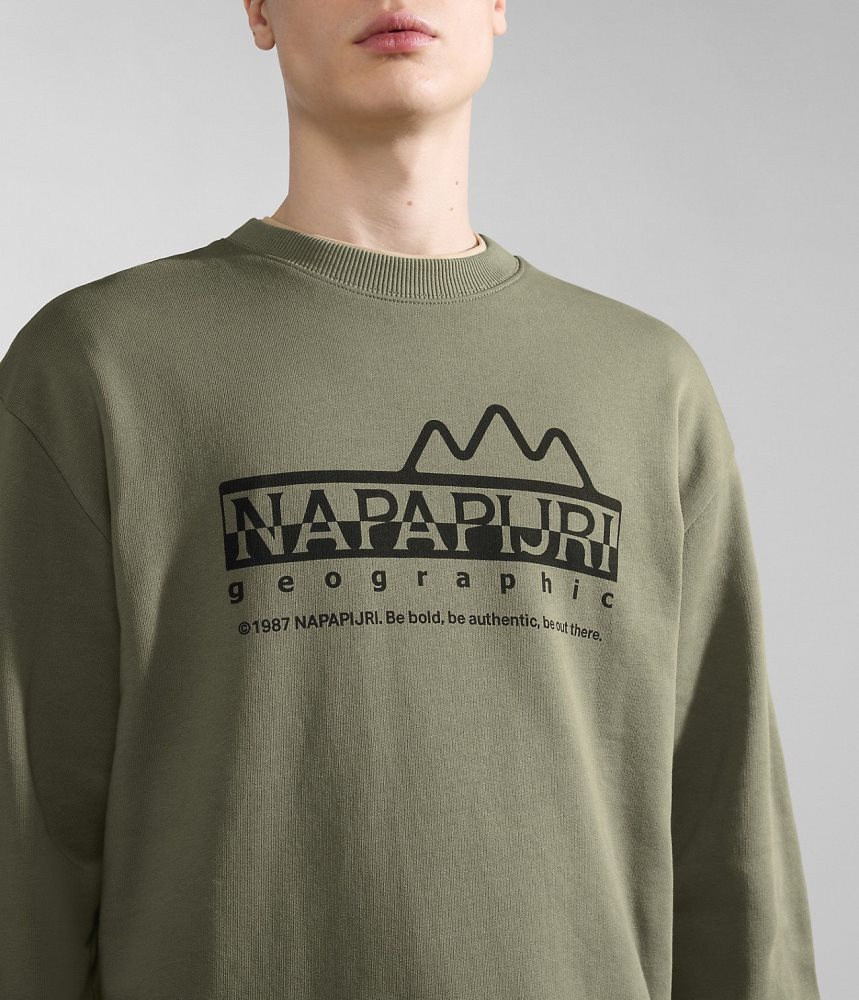 Napapijri Faber Sweatshirt Muške Dukserice Zelene | ZVYP-76295