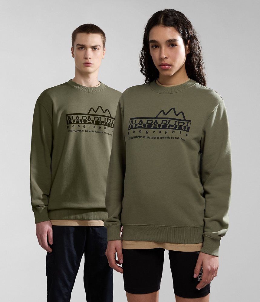 Napapijri Faber Sweatshirt Muške Dukserice Zelene | ZVYP-76295