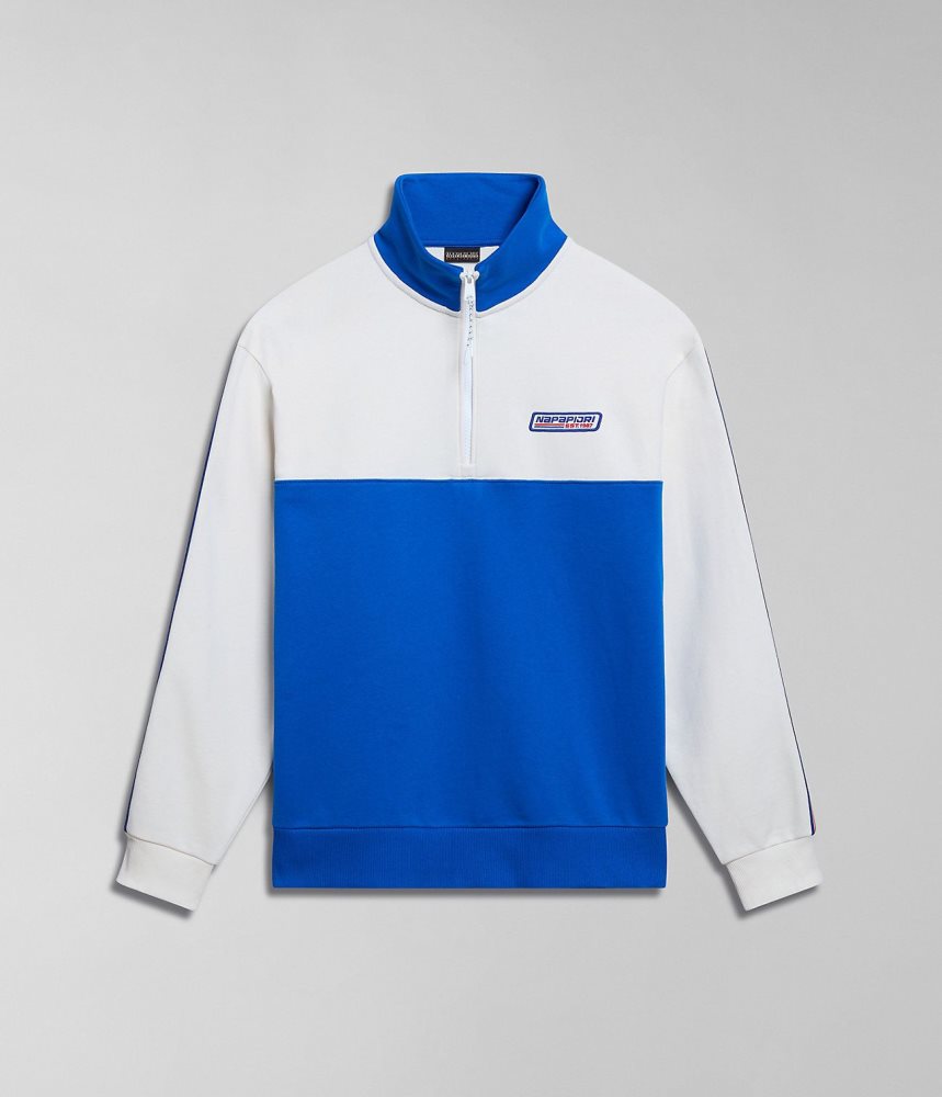 Napapijri Grober Half-Zip Sweatshirt Ženske Dukserice Plave | SPEG-74190