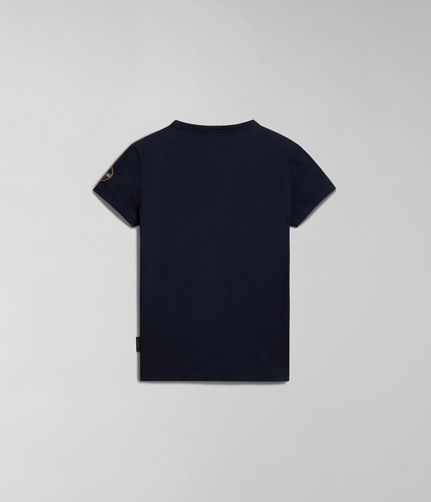 Napapijri Hudson Short Sleeve T-Shirt (4-16 YEARS) Dječje Majice Tamno Plave | JQRD-25813