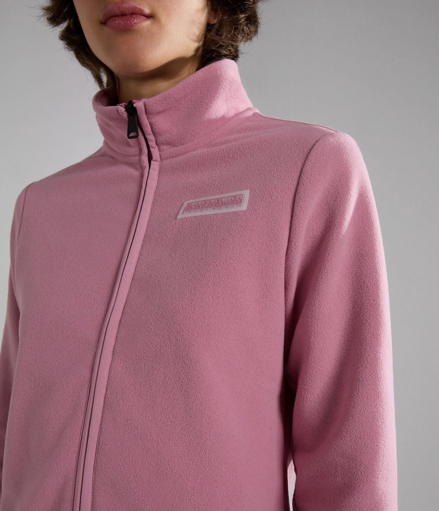 Napapijri Iaato Full-Zip Fleece Ženske Fleece Roze | QYEN-61259