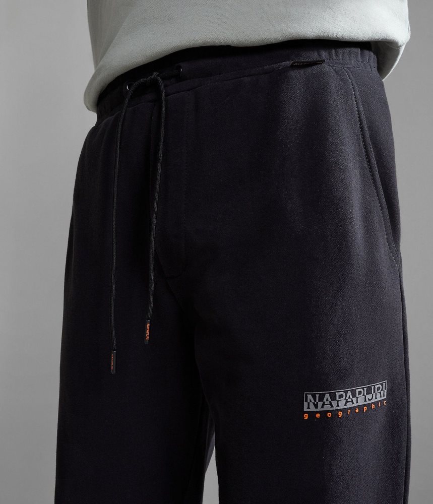 Napapijri Iceberg Joggers Muške Jogger Hlače Crne | MCFW-09824