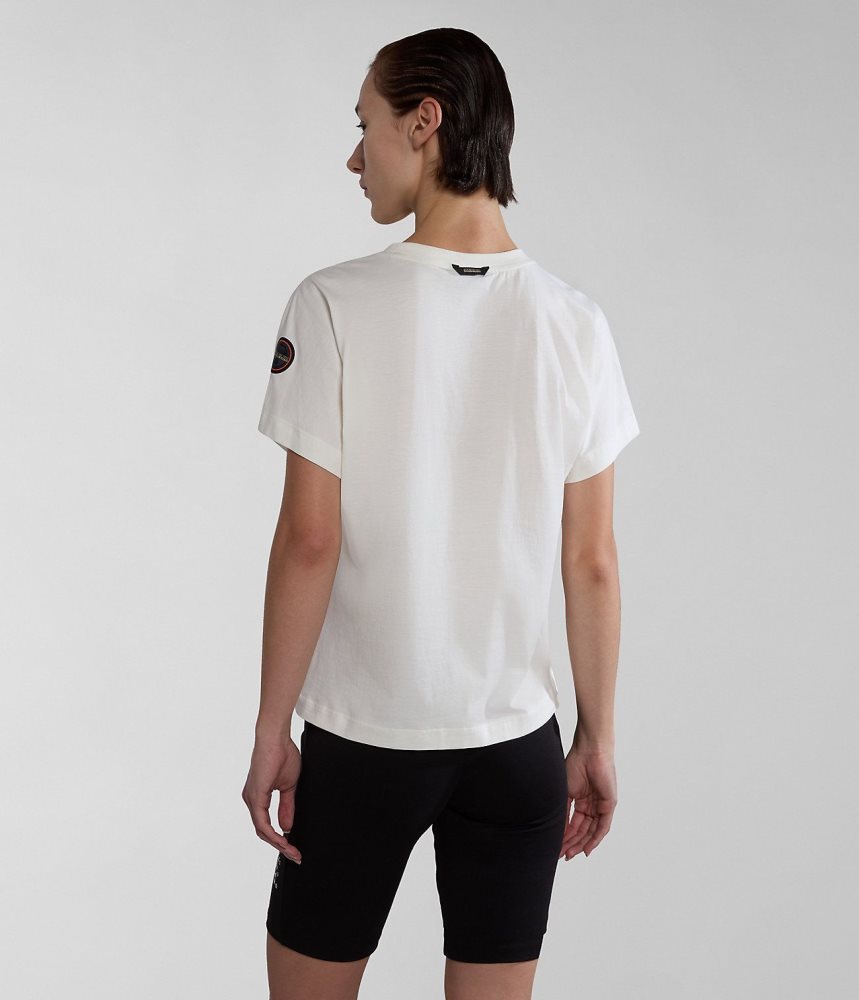 Napapijri Keith Short Sleeve T-Shirt Ženske Majice Bijele | XDLJ-74681