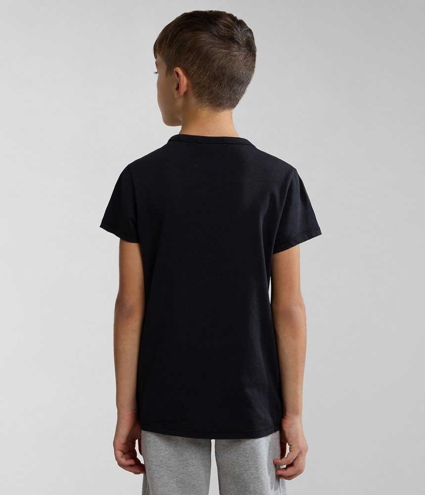 Napapijri Kitik Short Sleeve T-Shirt (4-16 YEARS) Dječje Majice Crne | CRLX-65319