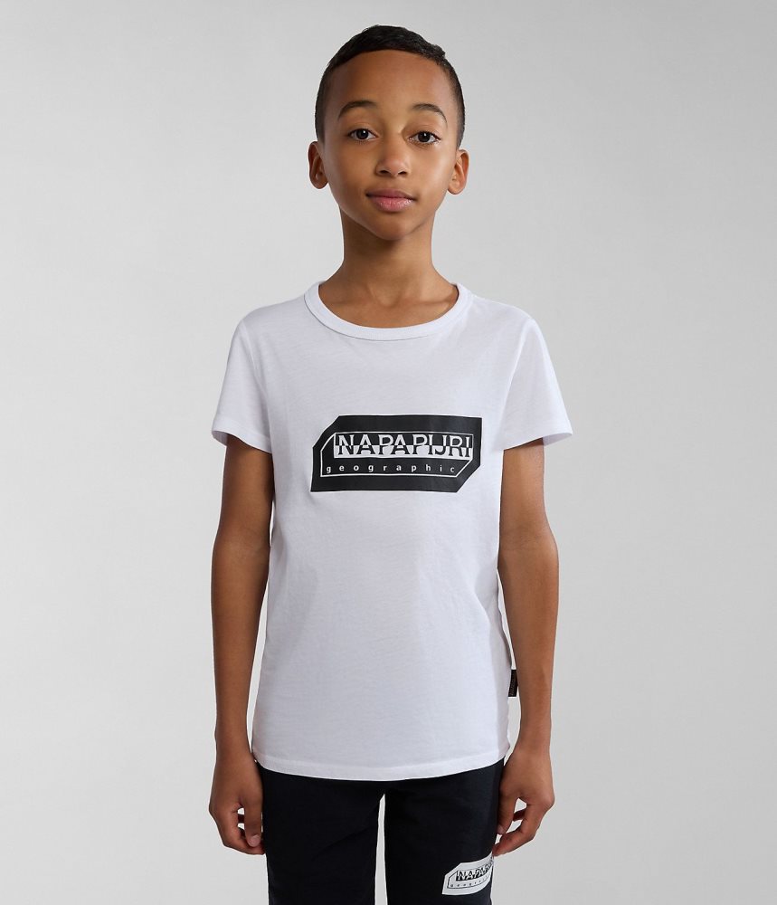 Napapijri Kitik Short Sleeve T-Shirt (4-16 YEARS) Dječje Majice Bijele | BOKM-73140