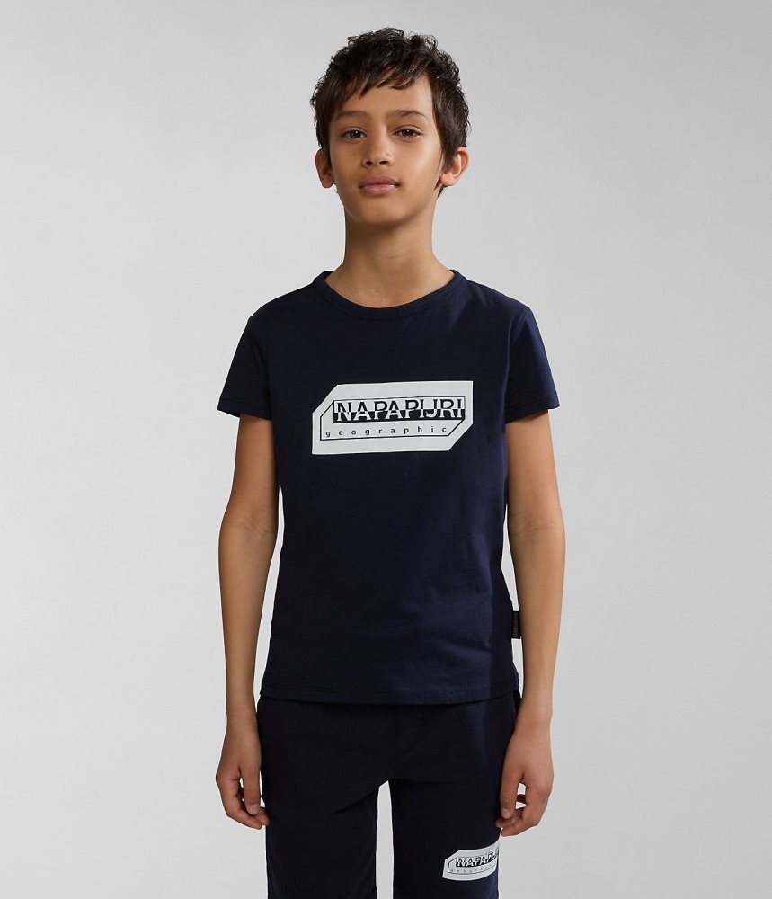 Napapijri Kitik Short Sleeve T-Shirt (4-16 YEARS) Dječje Majice Tamno Plave | SDCU-75194