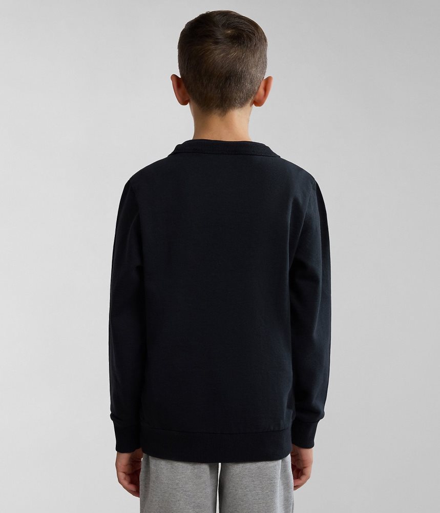 Napapijri Kitik Sweatshirt (4-16 YEARS) Dječje Dukserice Crne | UFKJ-36802