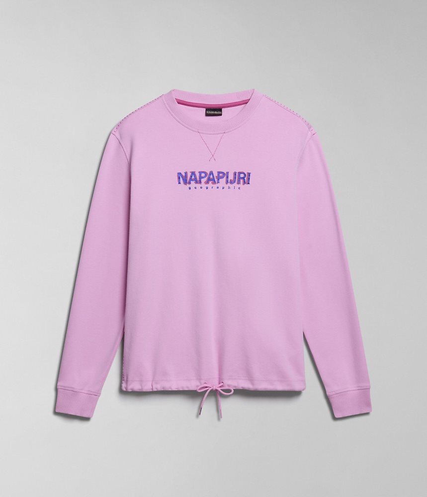 Napapijri Kreis Sweatshirt Ženske Dukserice Roze | URAB-54276