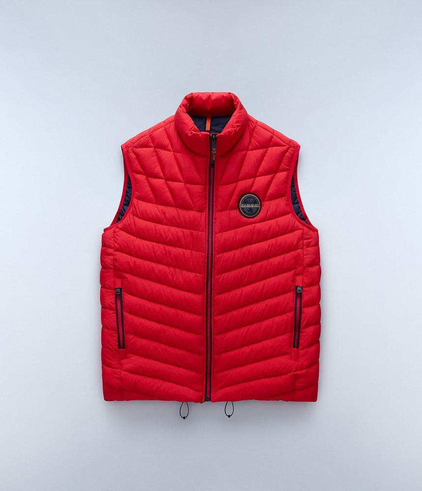 Napapijri Lapaz Vest Muške Gilet Crvene | KVFC-36519