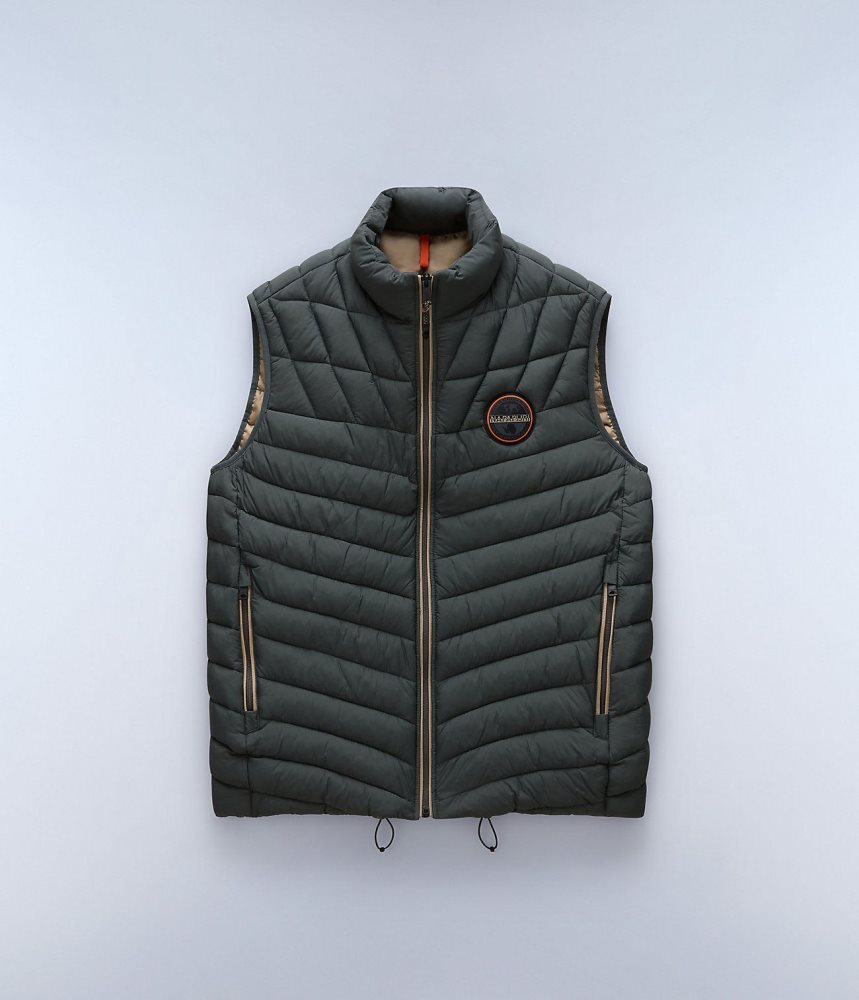 Napapijri Lapaz Vest Muške Gilet Zelene | TDGJ-42671