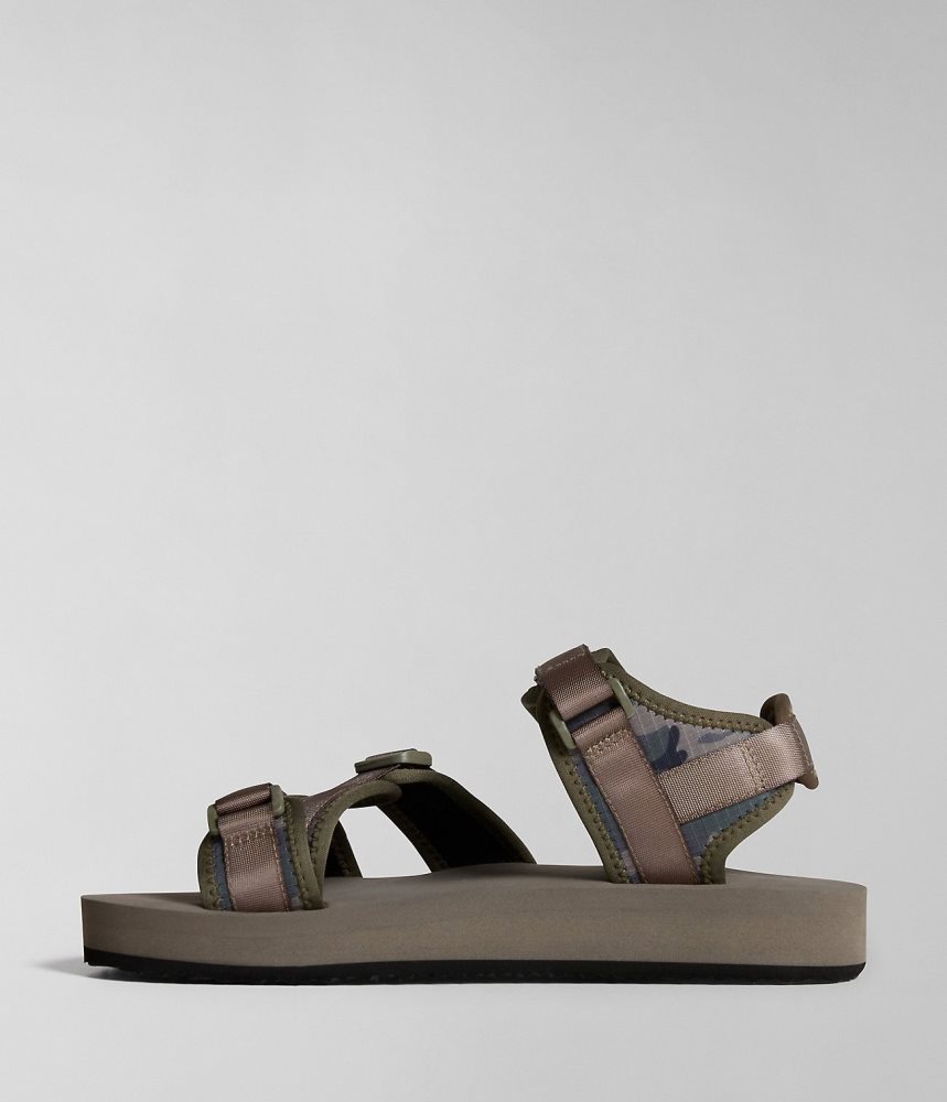 Napapijri Lark Camouflage Sandals Muške Sandale Multicolour | QVIM-32709