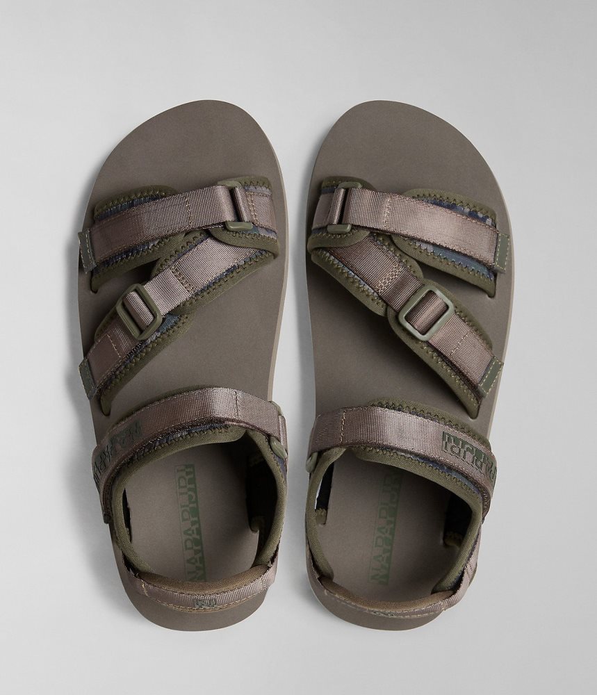 Napapijri Lark Camouflage Sandals Muške Sandale Multicolour | QVIM-32709