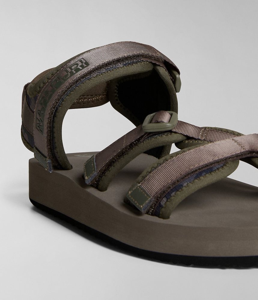 Napapijri Lark Camouflage Sandals Muške Sandale Multicolour | QVIM-32709