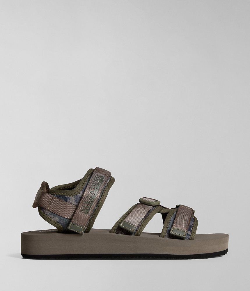 Napapijri Lark Camouflage Sandals Muške Sandale Multicolour | QVIM-32709