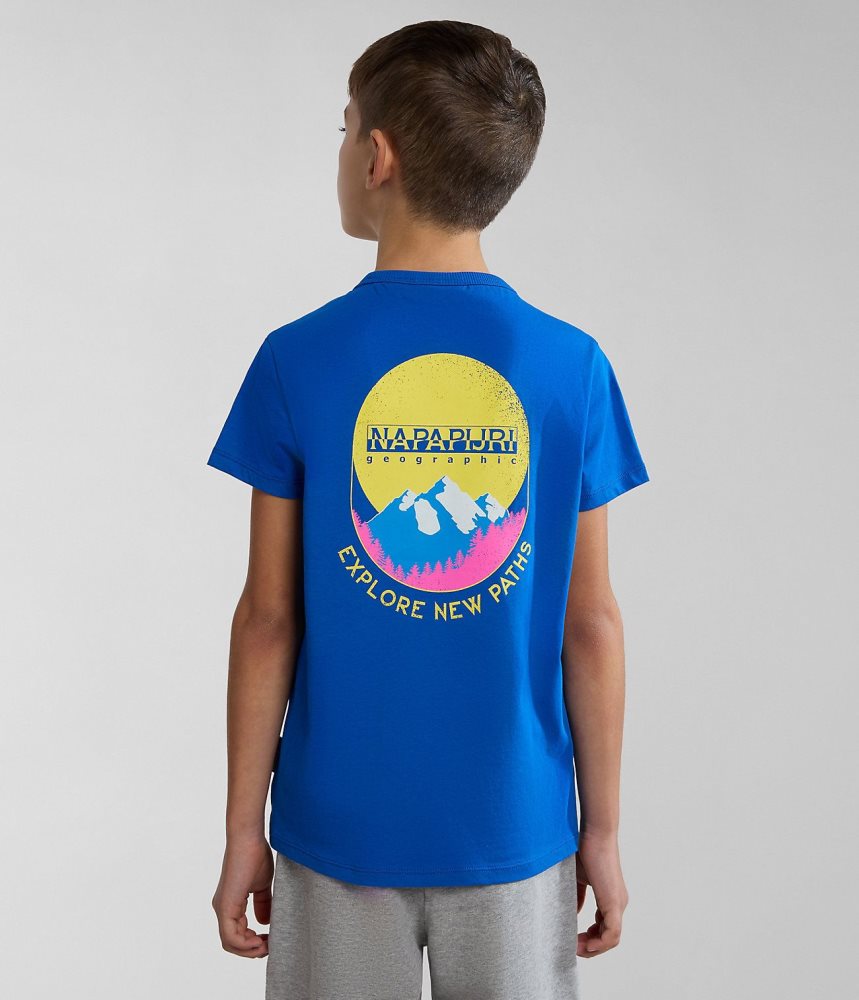 Napapijri Liard Short Sleeve T-Shirt (4-16 YEARS) Dječje Majice Plave | DSHJ-56302