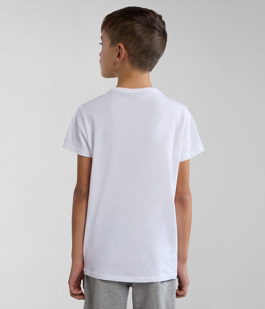 Napapijri Liard Short Sleeve T-Shirt (4-16 YEARS) Dječje Majice Bijele | PXDO-41935