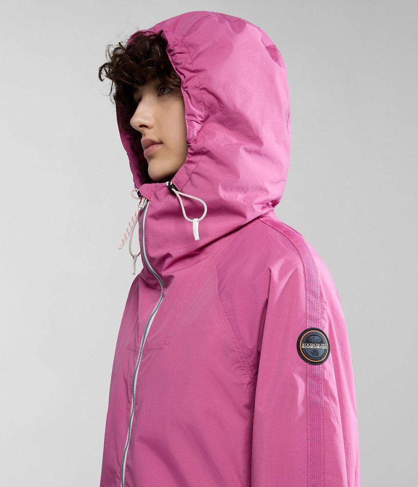 Napapijri Makay Windbreaker Ženske Kišne Jakne Roze | UTMP-10729