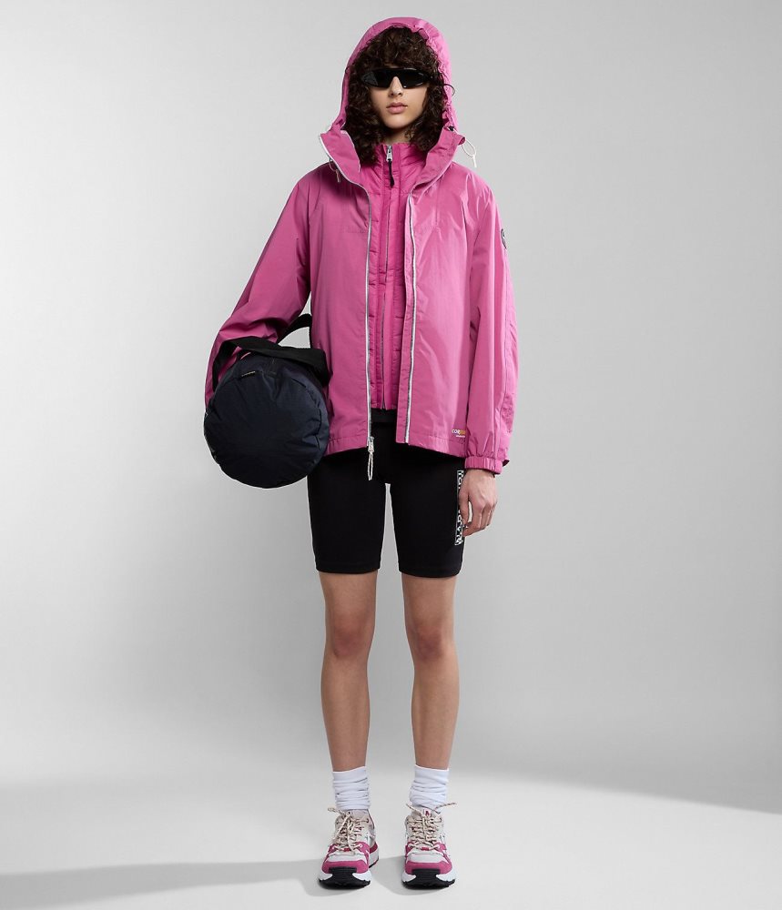 Napapijri Makay Windbreaker Ženske Lightweight Jackets Roze | OGBM-76934