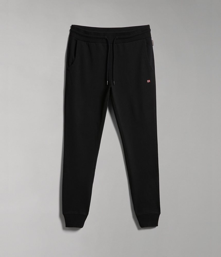 Napapijri Malis Fleece Trousers Muške Jogger Hlače Crne | KNVU-36792