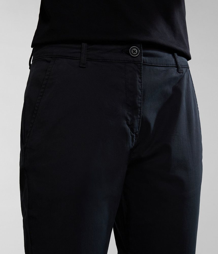 Napapijri Meridian Chino Trousers Ženske Chino Hlače Crne | CQKO-26903