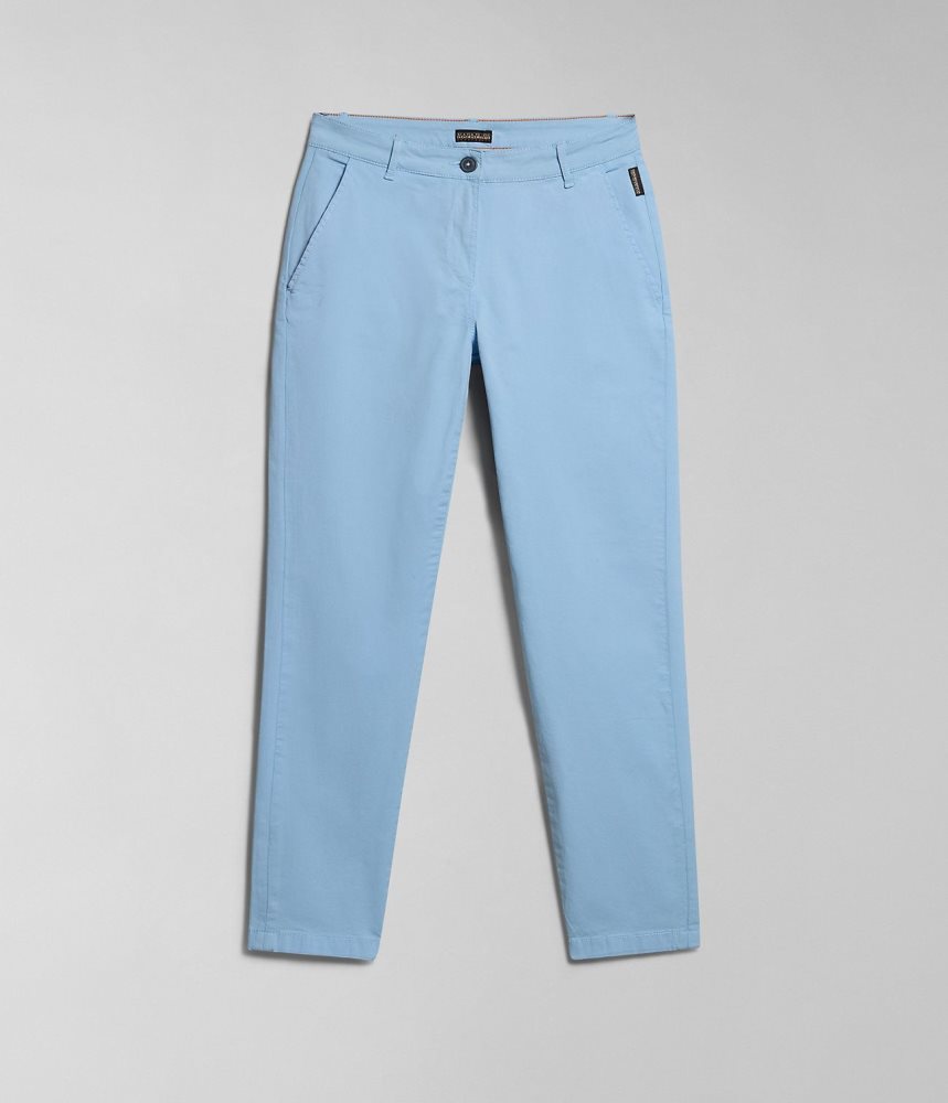 Napapijri Meridian Chino Trousers Ženske Chino Hlače Svijetlo Plave | FBMG-86059