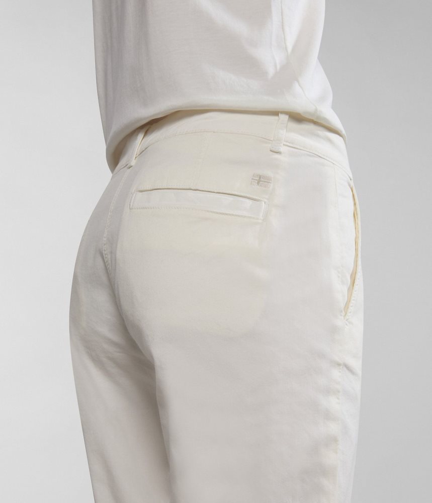 Napapijri Meridian Chino Trousers Ženske Chino Hlače Bijele | EBIX-96327