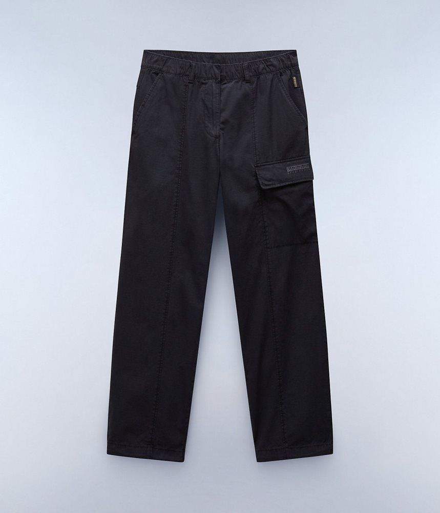 Napapijri Murg Cargo Trousers Ženske Cargo Hlače Crne | AMZI-42706