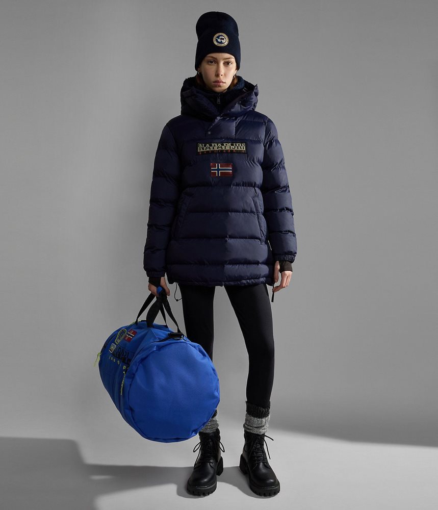 Napapijri Northfarer Puffer Anorak Ženske Puffer Jakna Tamno Plave | AWDU-14289