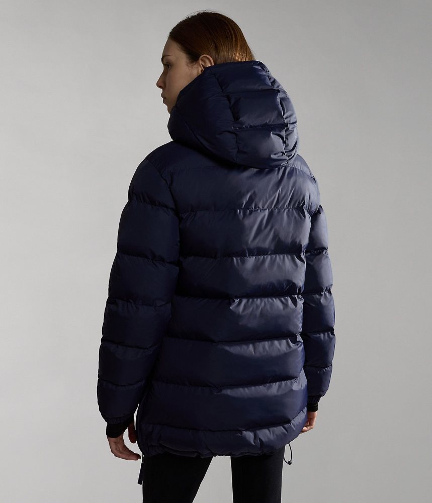 Napapijri Northfarer Puffer Anorak Ženske Puffer Jakna Tamno Plave | AWDU-14289