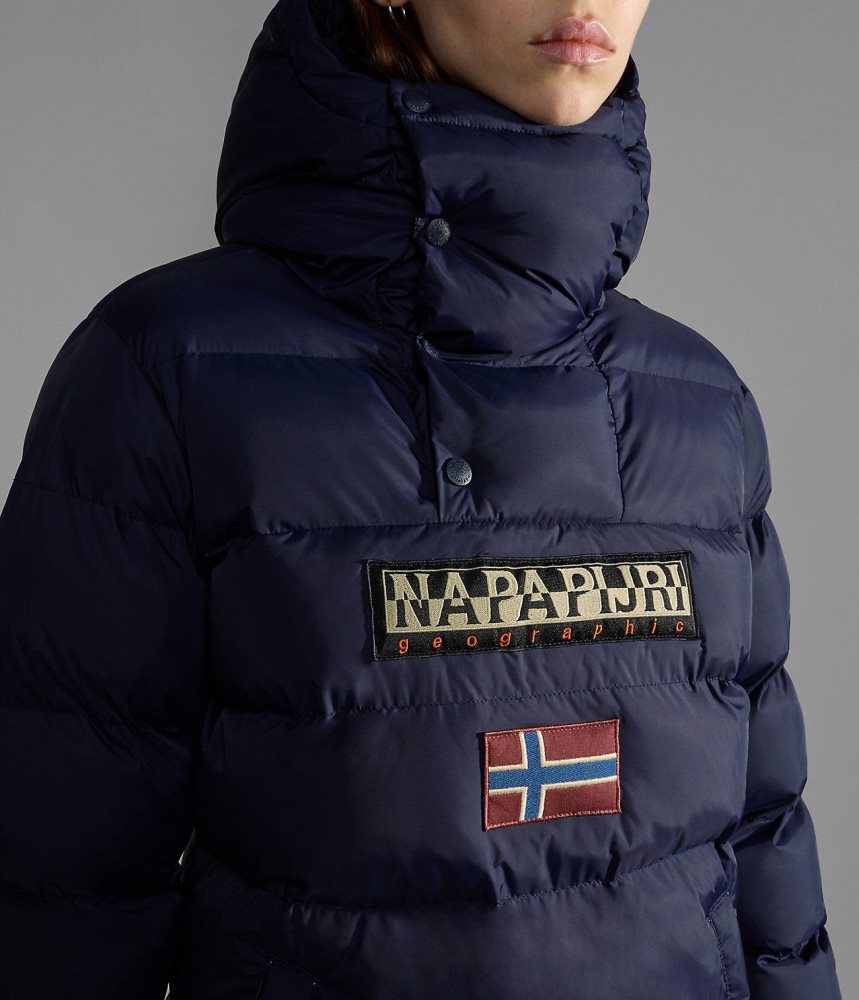 Napapijri Northfarer Puffer Anorak Ženske Puffer Jakna Tamno Plave | AWDU-14289