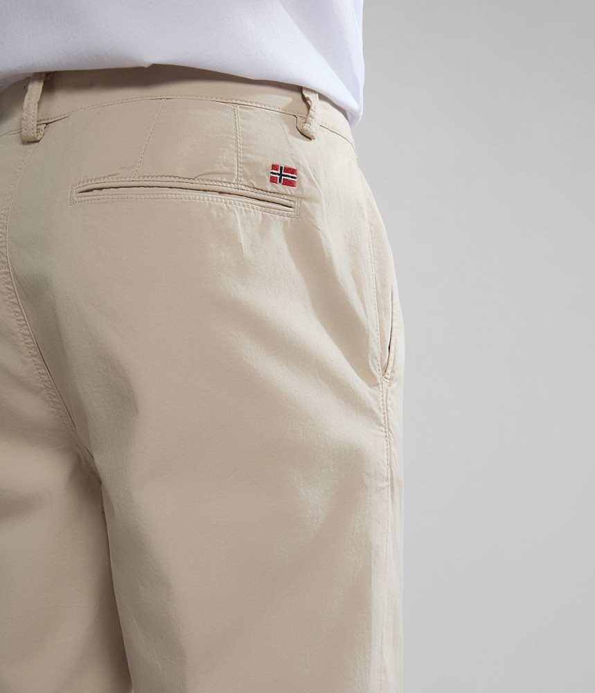 Napapijri Puyo Summer Chino Trousers Muške Chino Hlače Bež Srebrne | FTDH-48163