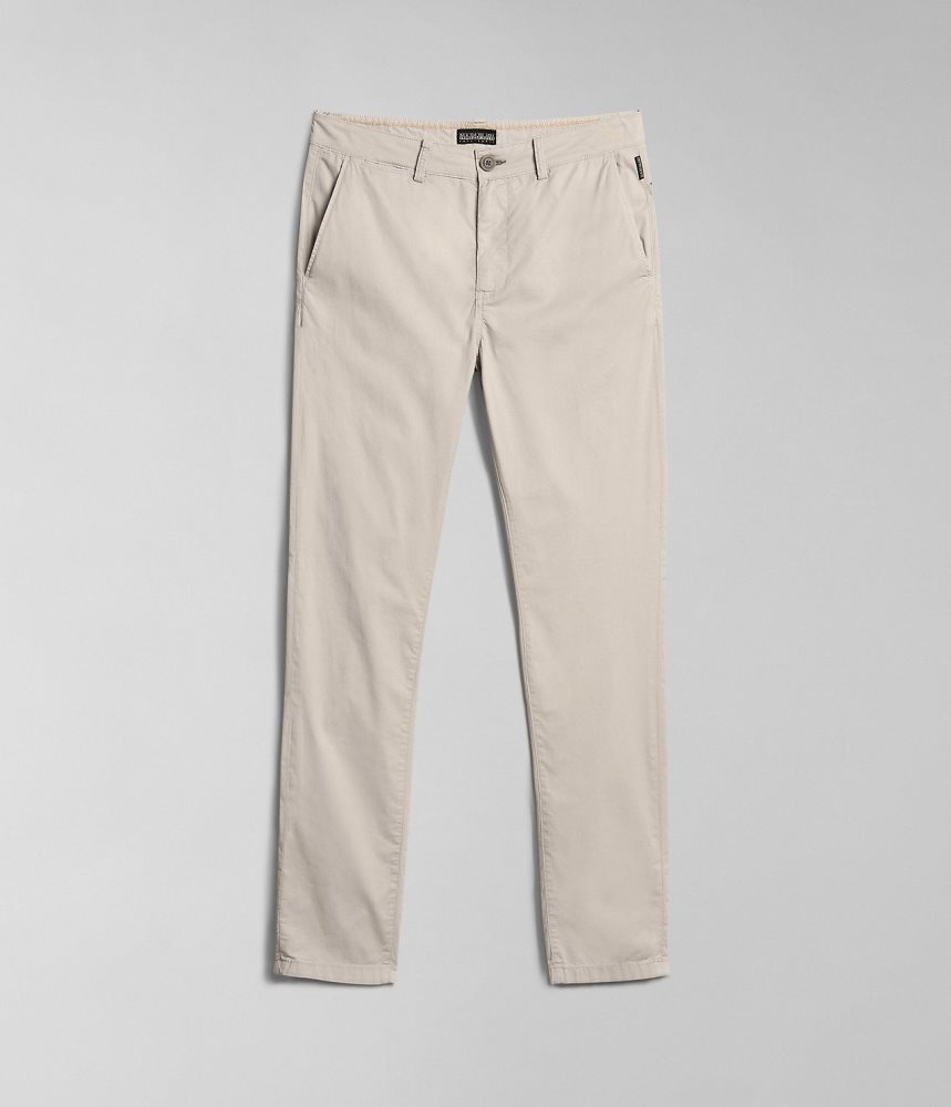 Napapijri Puyo Summer Chino Trousers Muške Chino Hlače Bež Srebrne | FTDH-48163