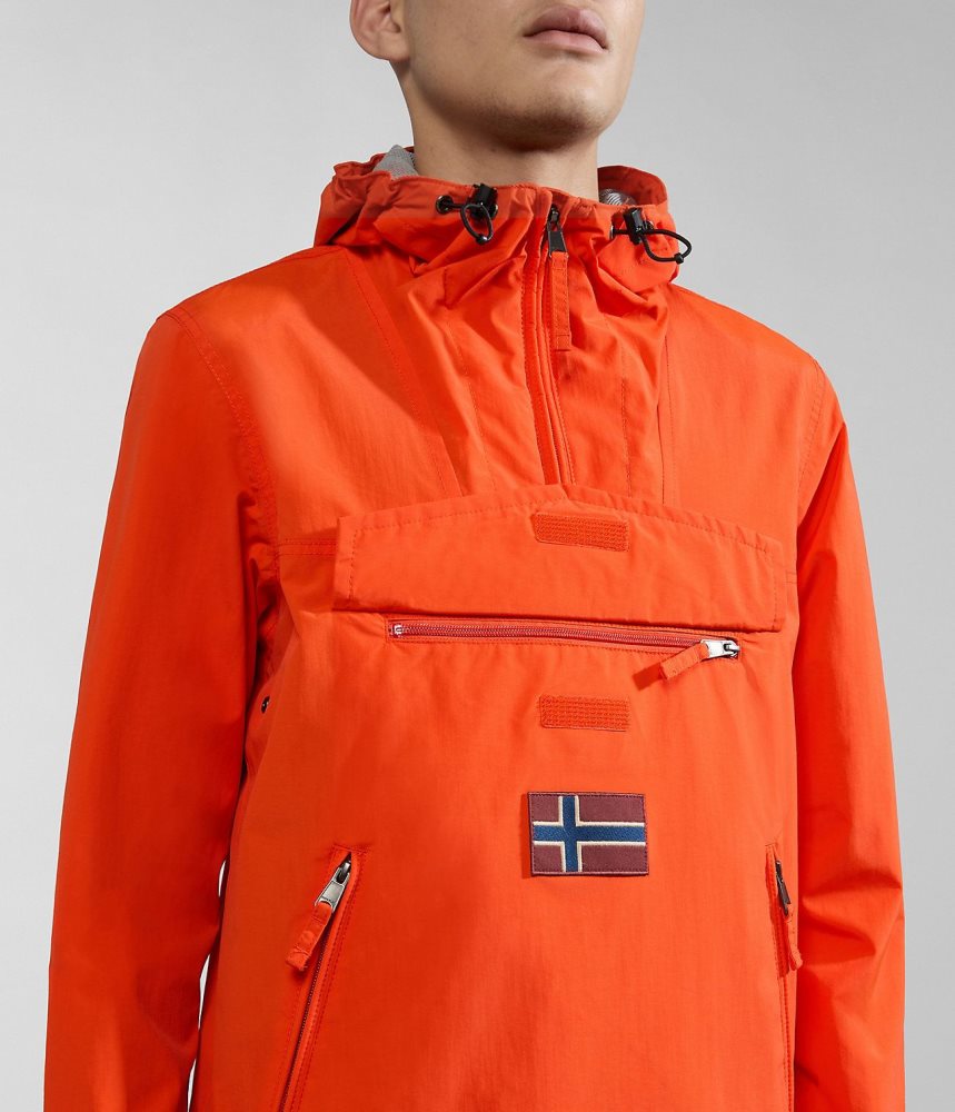 Napapijri Rainforest Pocket Summer Anorak Jacket Muške Anoraks Narančaste | XBPR-38746