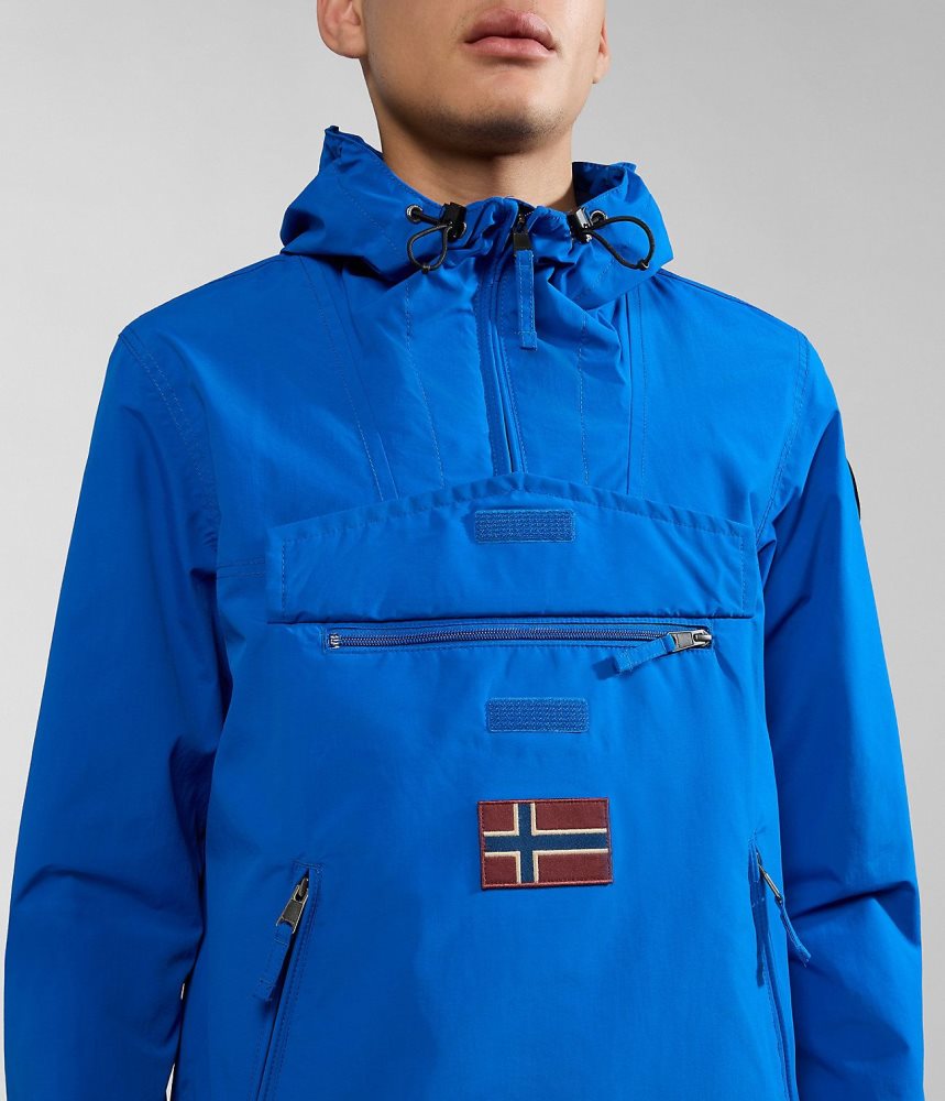 Napapijri Rainforest Pocket Summer Anorak Jacket Muške Anoraks Plave | RAPT-04139