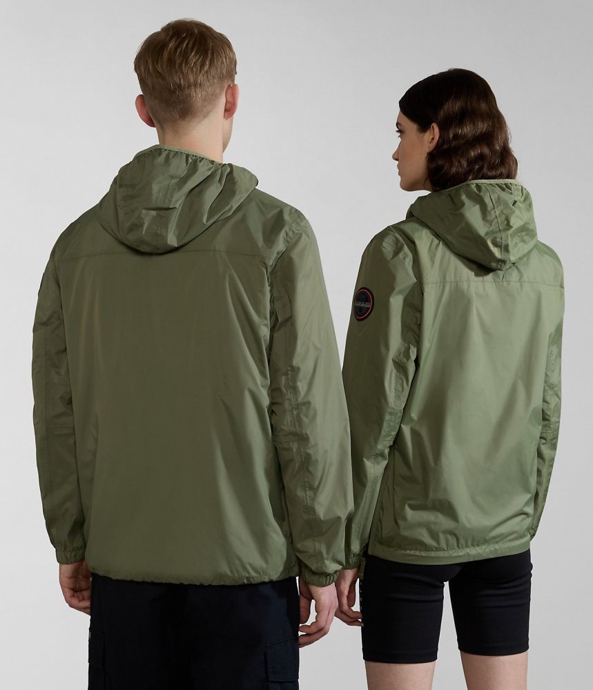 Napapijri Rainforest Ripstop Anorak Jacket - Unisex Muške Anoraks Zelene | MTNA-70435