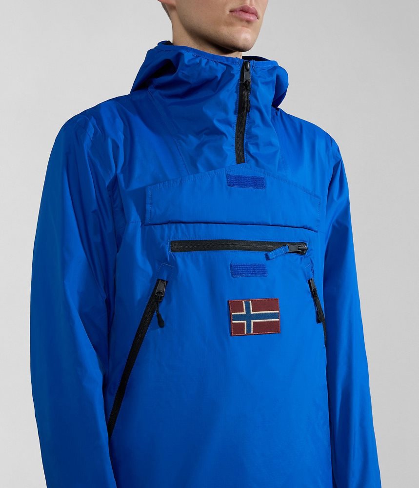 Napapijri Rainforest Ripstop Anorak Jacket - Unisex Muške Anoraks Plave | MBCR-32095