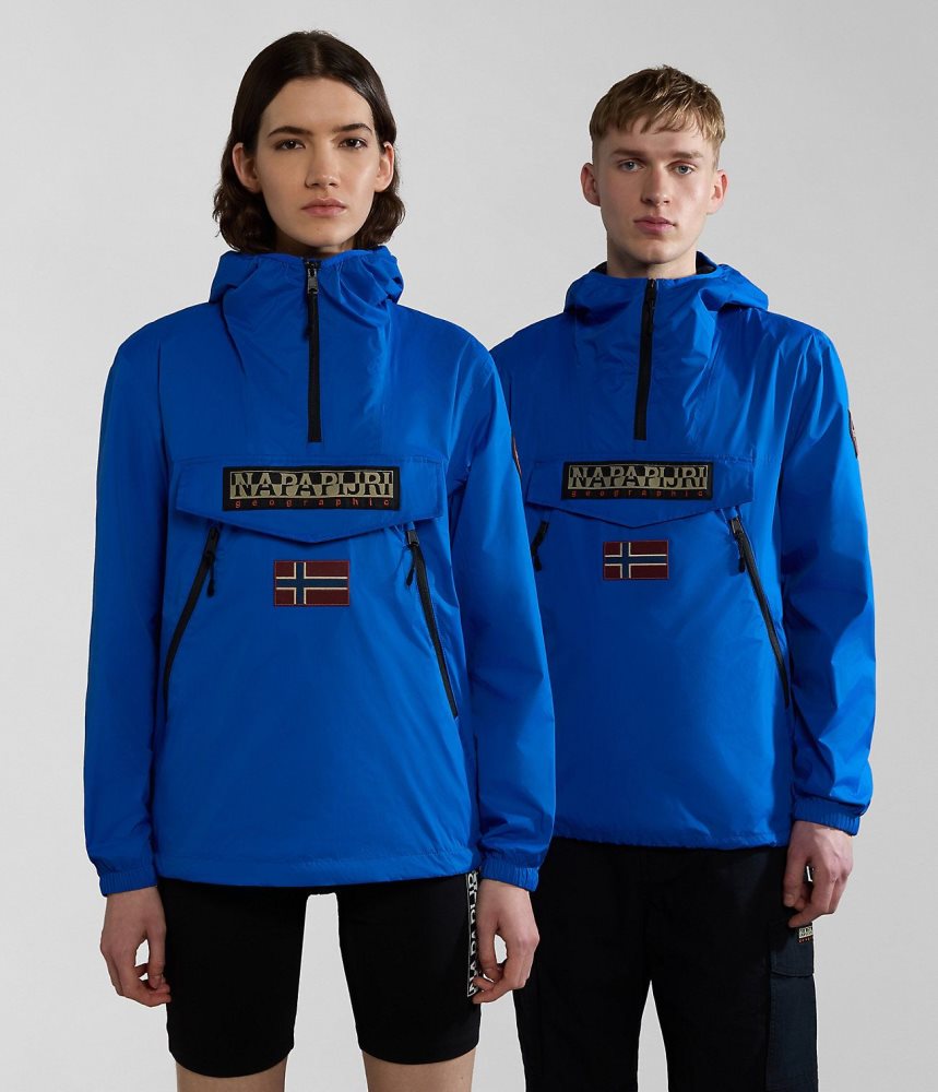 Napapijri Rainforest Ripstop Anorak Jacket - Unisex Muške Anoraks Plave | MBCR-32095