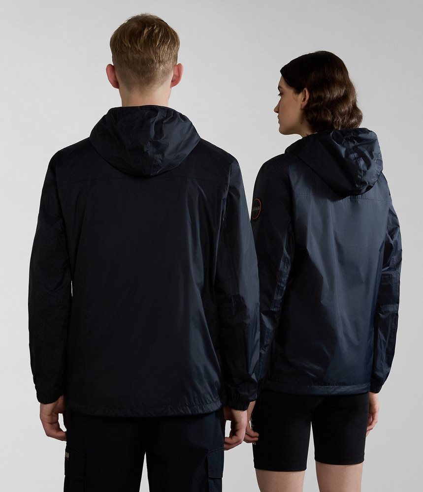 Napapijri Rainforest Ripstop Anorak Jacket - Unisex Muške Anoraks Crne | JVSF-52183