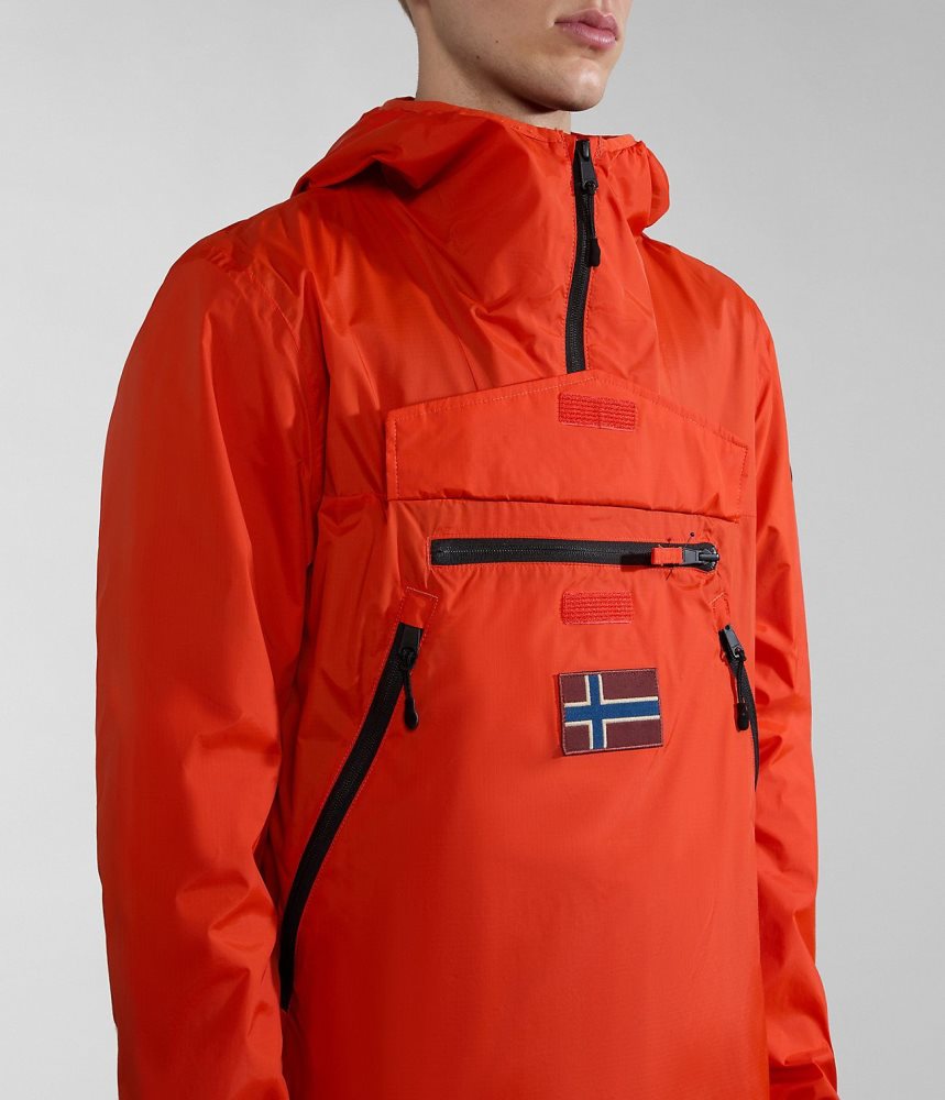 Napapijri Rainforest Ripstop Anorak Jacket - Unisex Muške Anoraks Narančaste | FISZ-23948